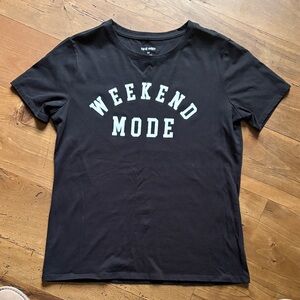 Nine West Black Cotton Blend Top